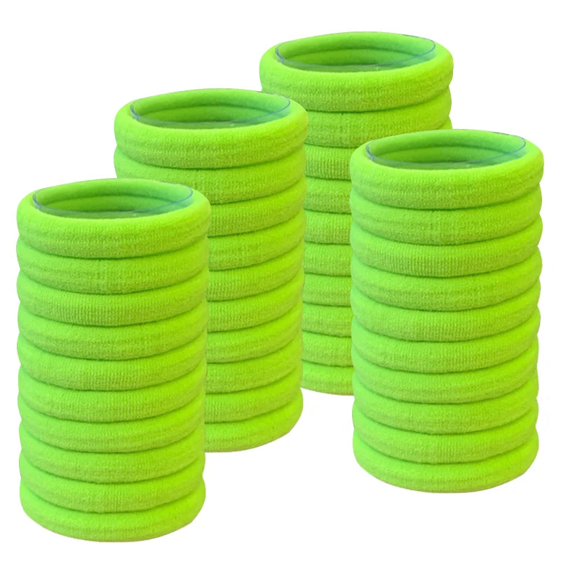 50PCS/Set PDV Cotton Elastic Hair Ties