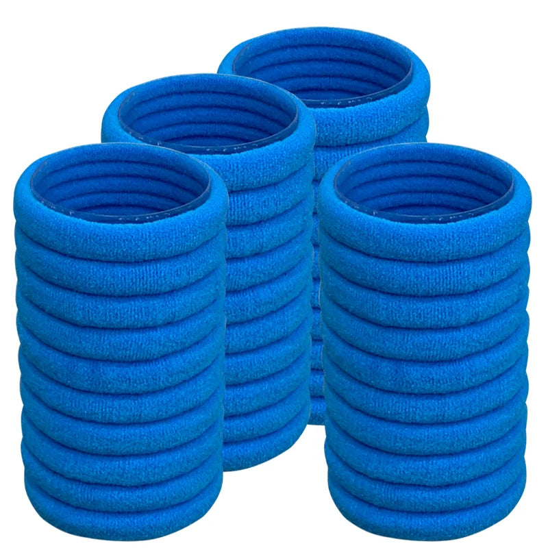 50PCS/Set PDV Cotton Elastic Hair Ties