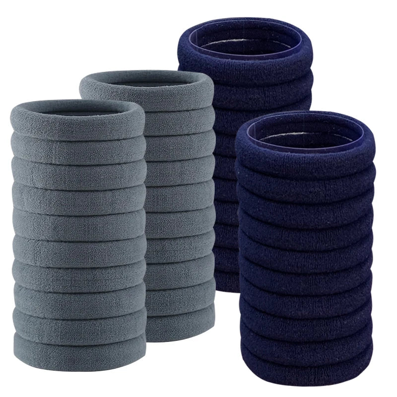50PCS/Set PDV Cotton Elastic Hair Ties