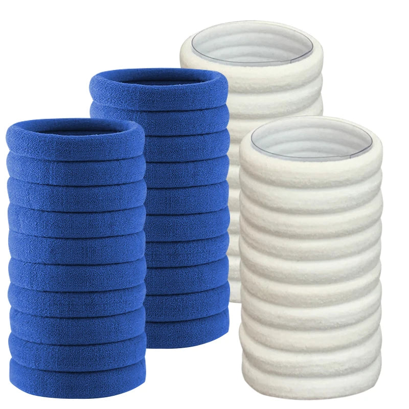 50PCS/Set PDV Cotton Elastic Hair Ties