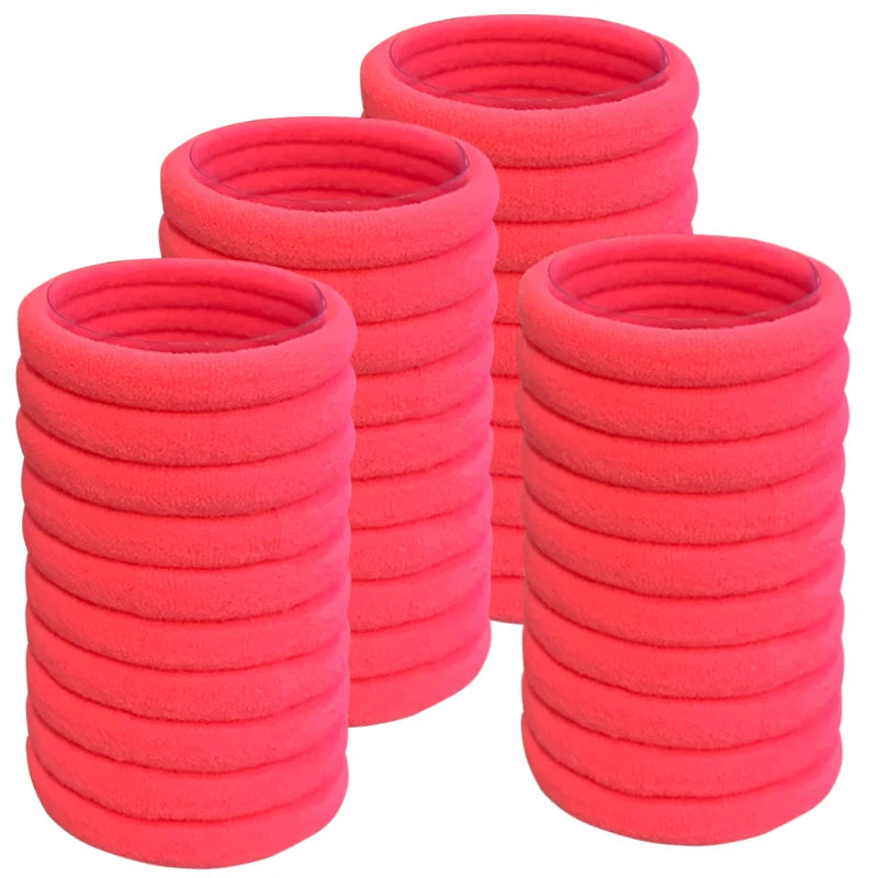 50PCS/Set PDV Cotton Elastic Hair Ties
