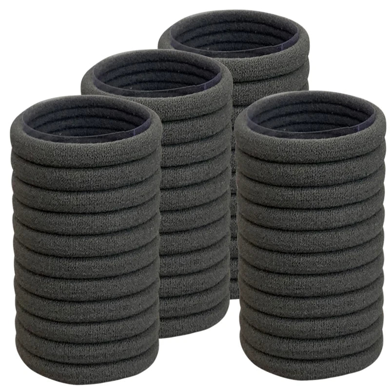 50PCS/Set PDV Cotton Elastic Hair Ties