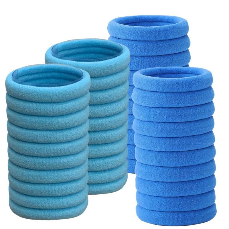 50PCS/Set PDV Cotton Elastic Hair Ties