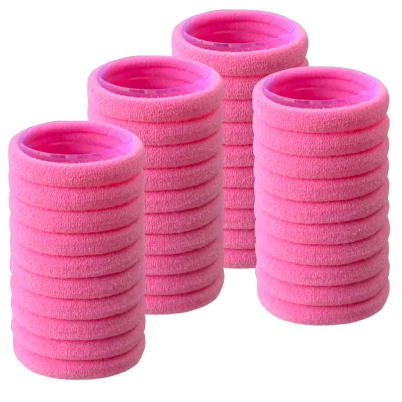 50PCS/Set PDV Cotton Elastic Hair Ties