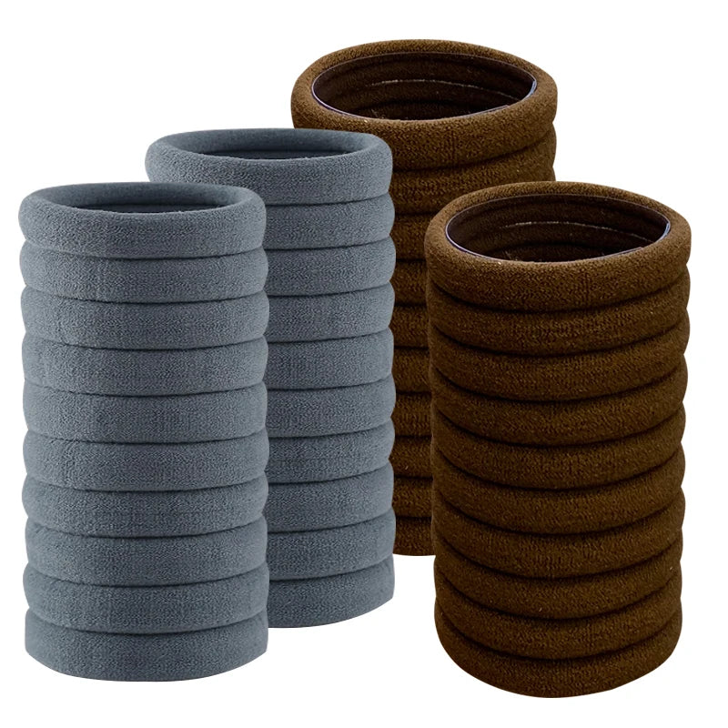 50PCS/Set PDV Cotton Elastic Hair Ties