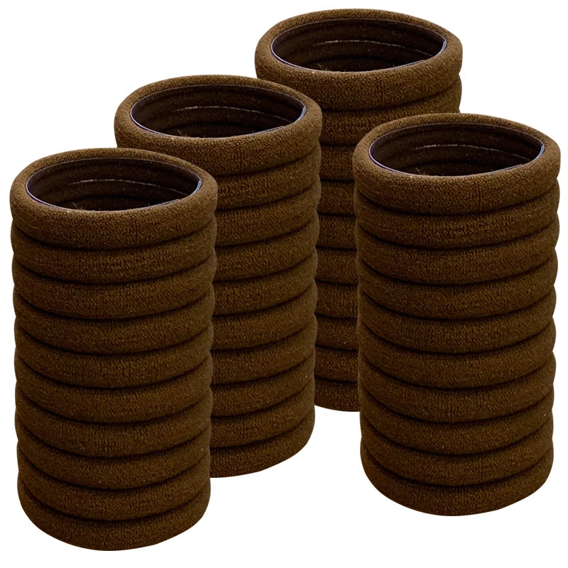 50PCS/Set PDV Cotton Elastic Hair Ties