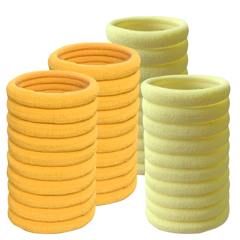50PCS/Set PDV Cotton Elastic Hair Ties