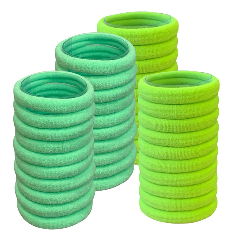 50PCS/Set PDV Cotton Elastic Hair Ties