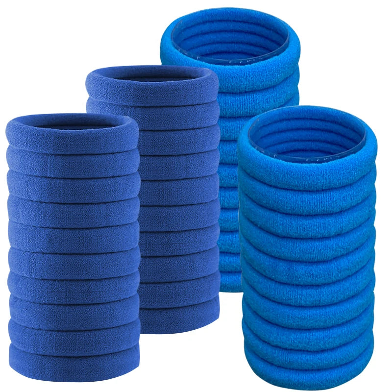 50PCS/Set PDV Cotton Elastic Hair Ties