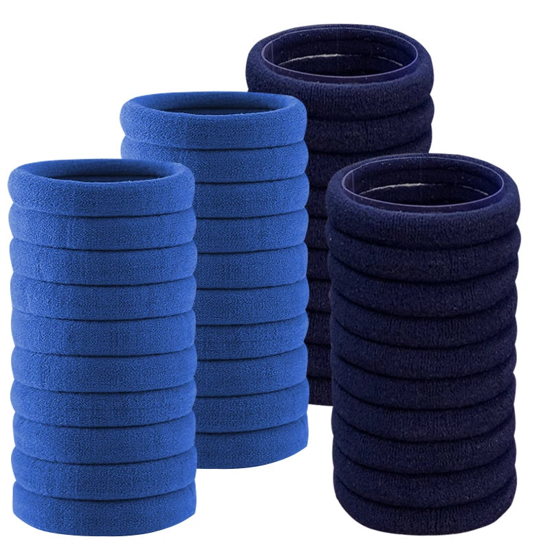 50PCS/Set PDV Cotton Elastic Hair Ties