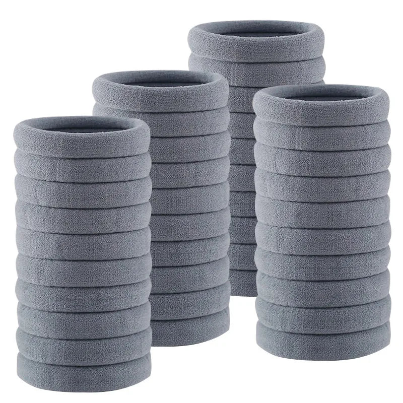 50PCS/Set PDV Cotton Elastic Hair Ties