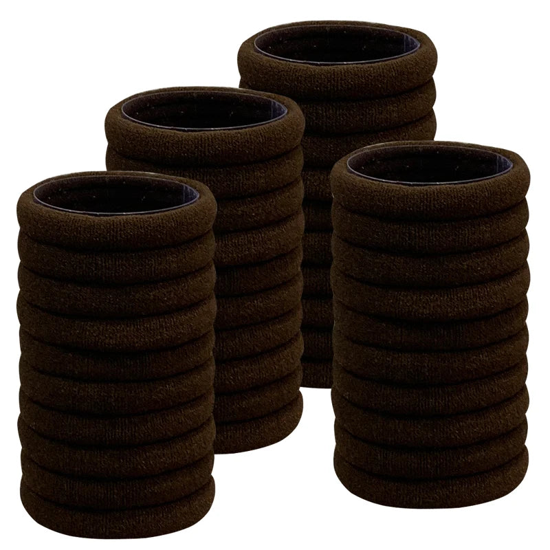 50PCS/Set PDV Cotton Elastic Hair Ties