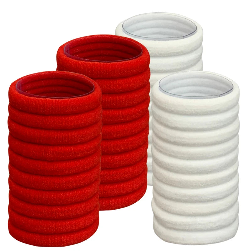 50PCS/Set PDV Cotton Elastic Hair Ties