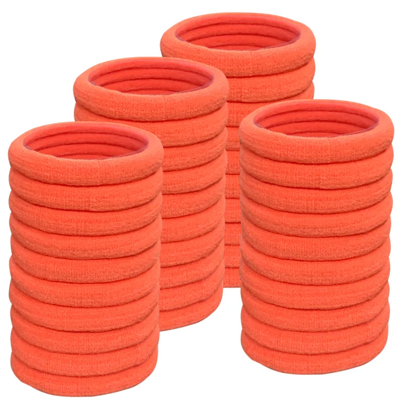 50PCS/Set PDV Cotton Elastic Hair Ties