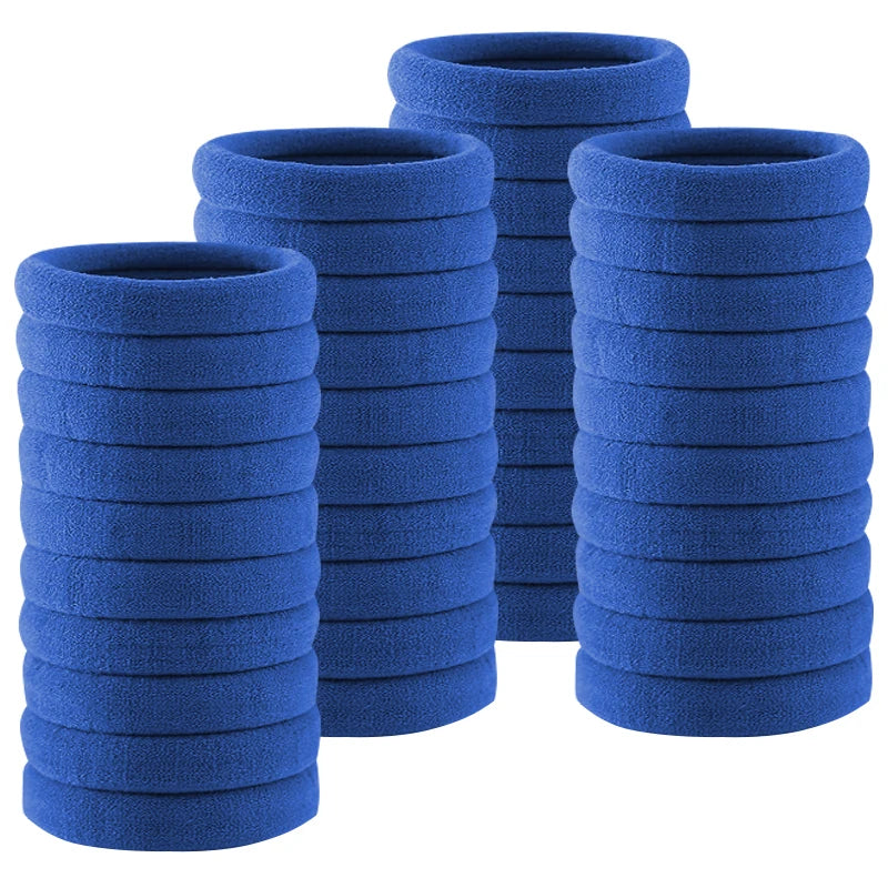 50PCS/Set PDV Cotton Elastic Hair Ties