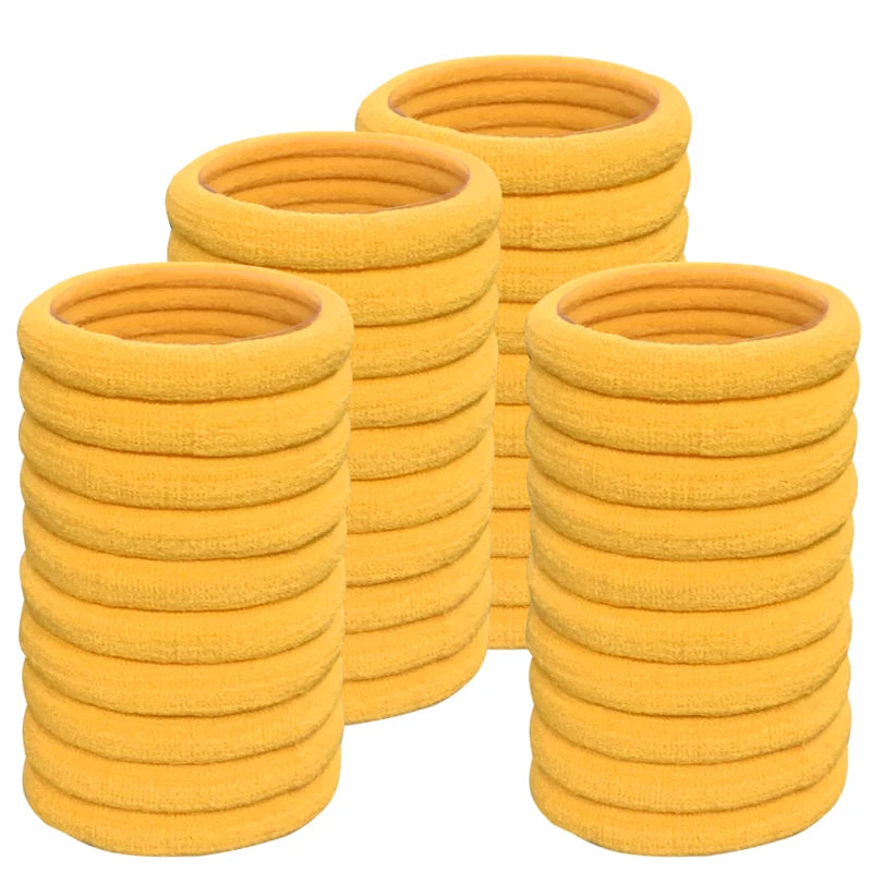 50PCS/Set PDV Cotton Elastic Hair Ties