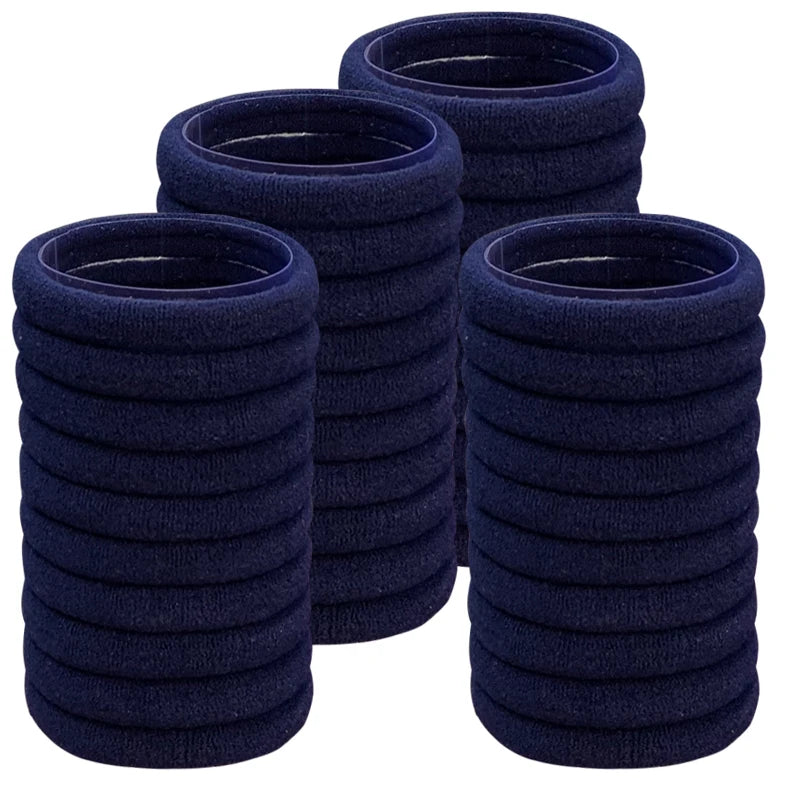 50PCS/Set PDV Cotton Elastic Hair Ties