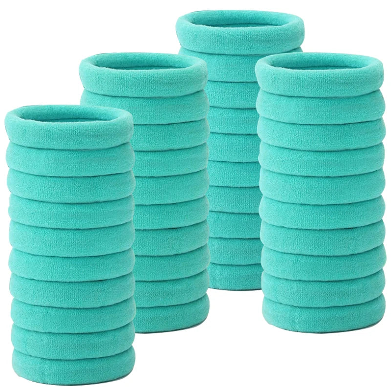 50PCS/Set PDV Cotton Elastic Hair Ties