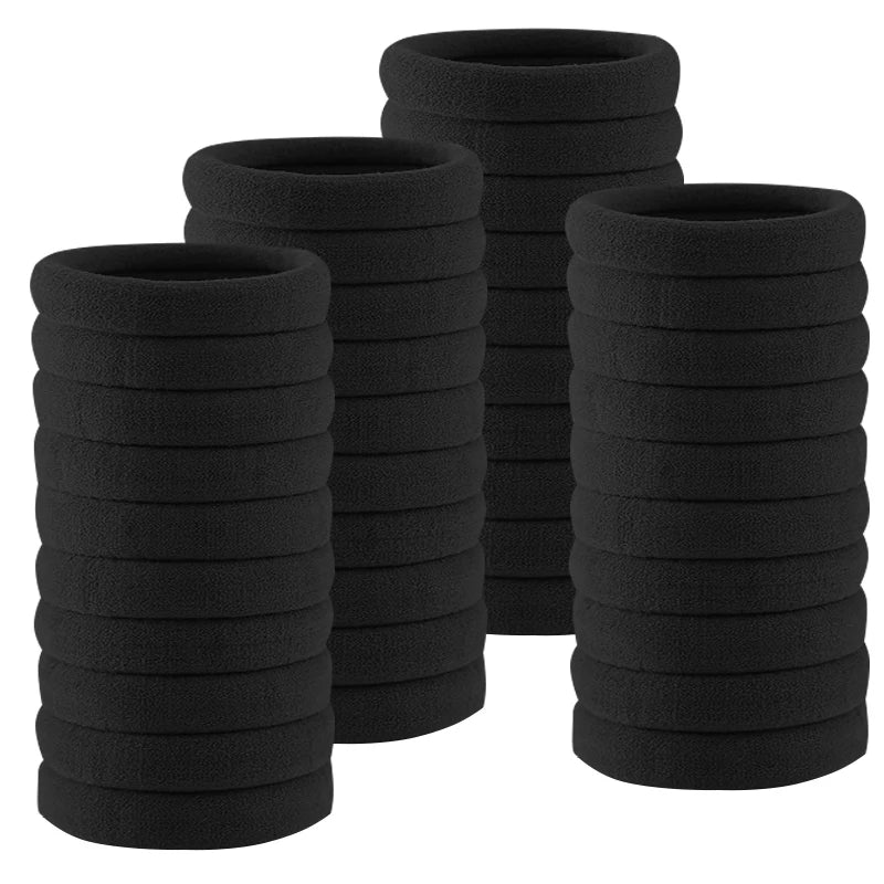 50PCS/Set PDV Cotton Elastic Hair Ties